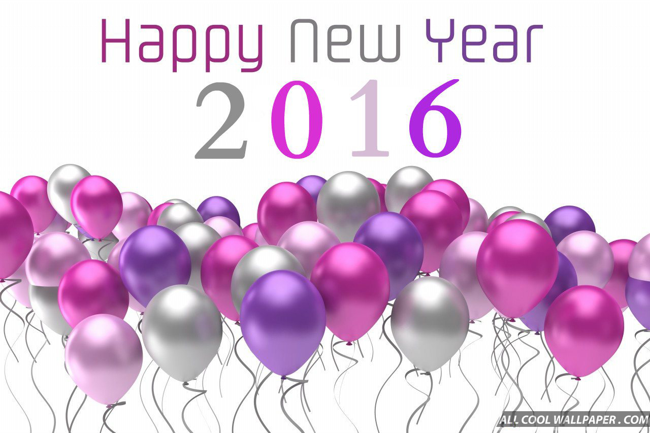 Purple Happy New Year 2016 